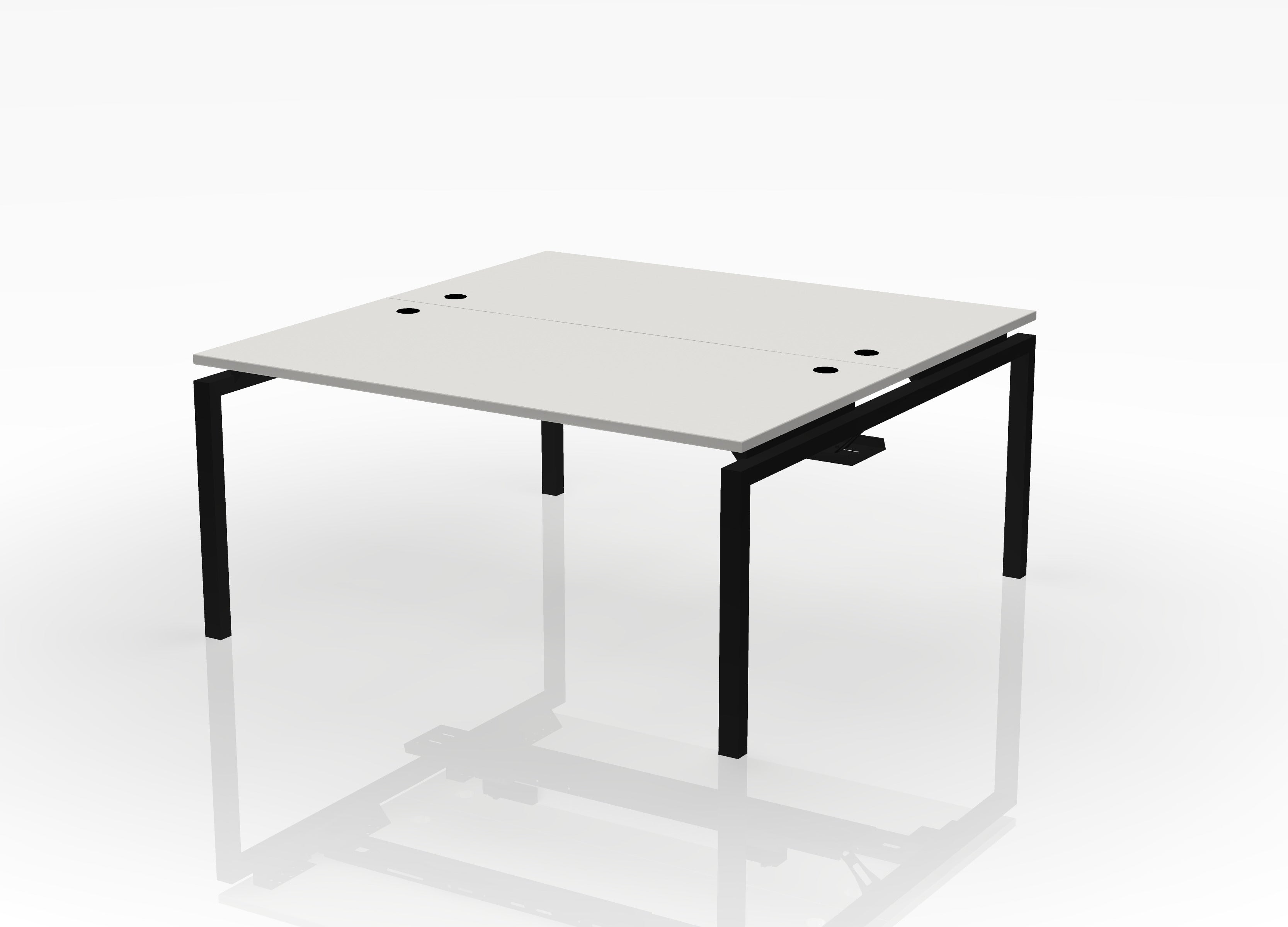 Blade Desk - 24" Deep - Pod of 2 - With Dividers