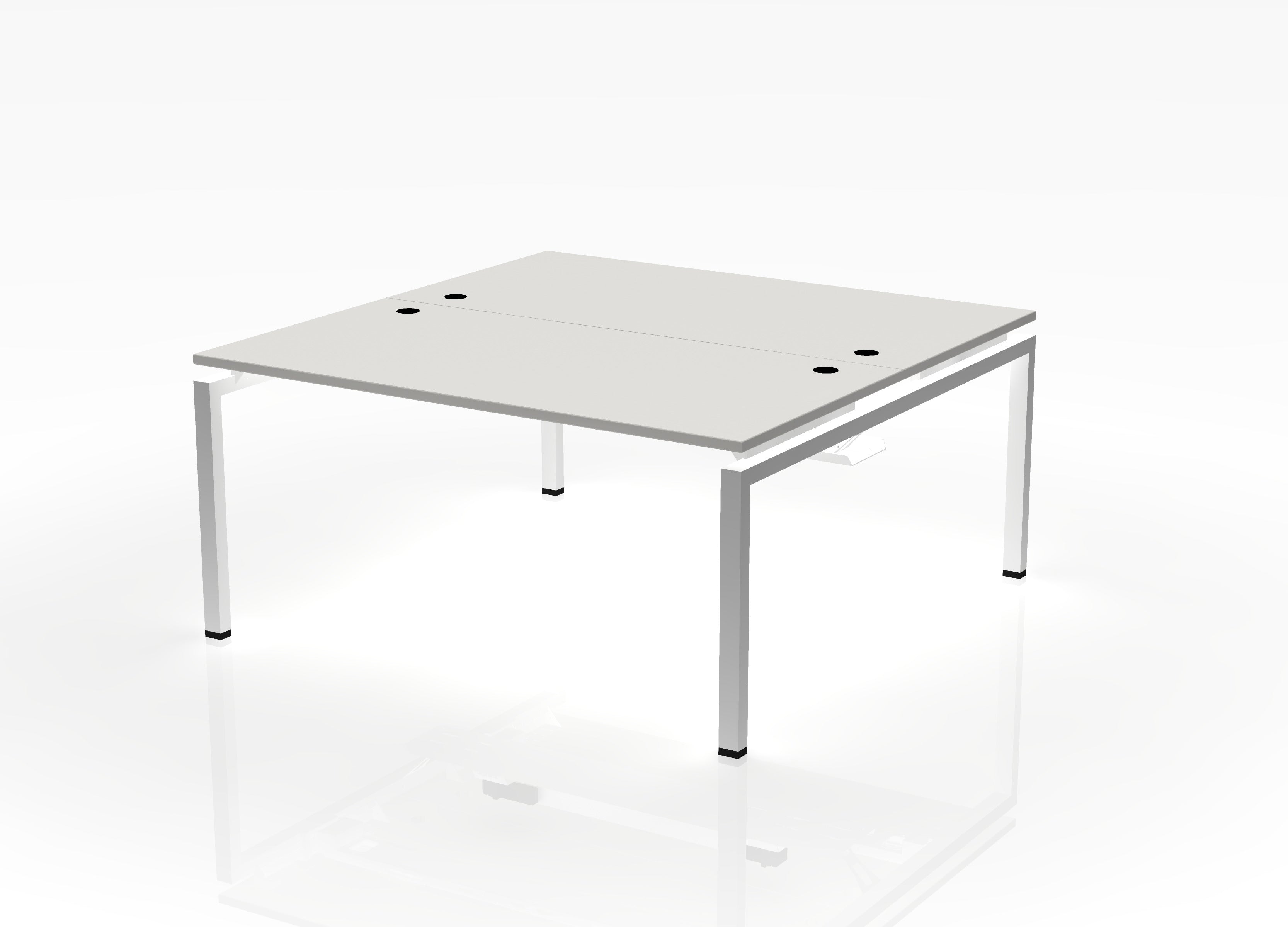 Blade Desk - 24" Deep - Pod of 2 - With Dividers