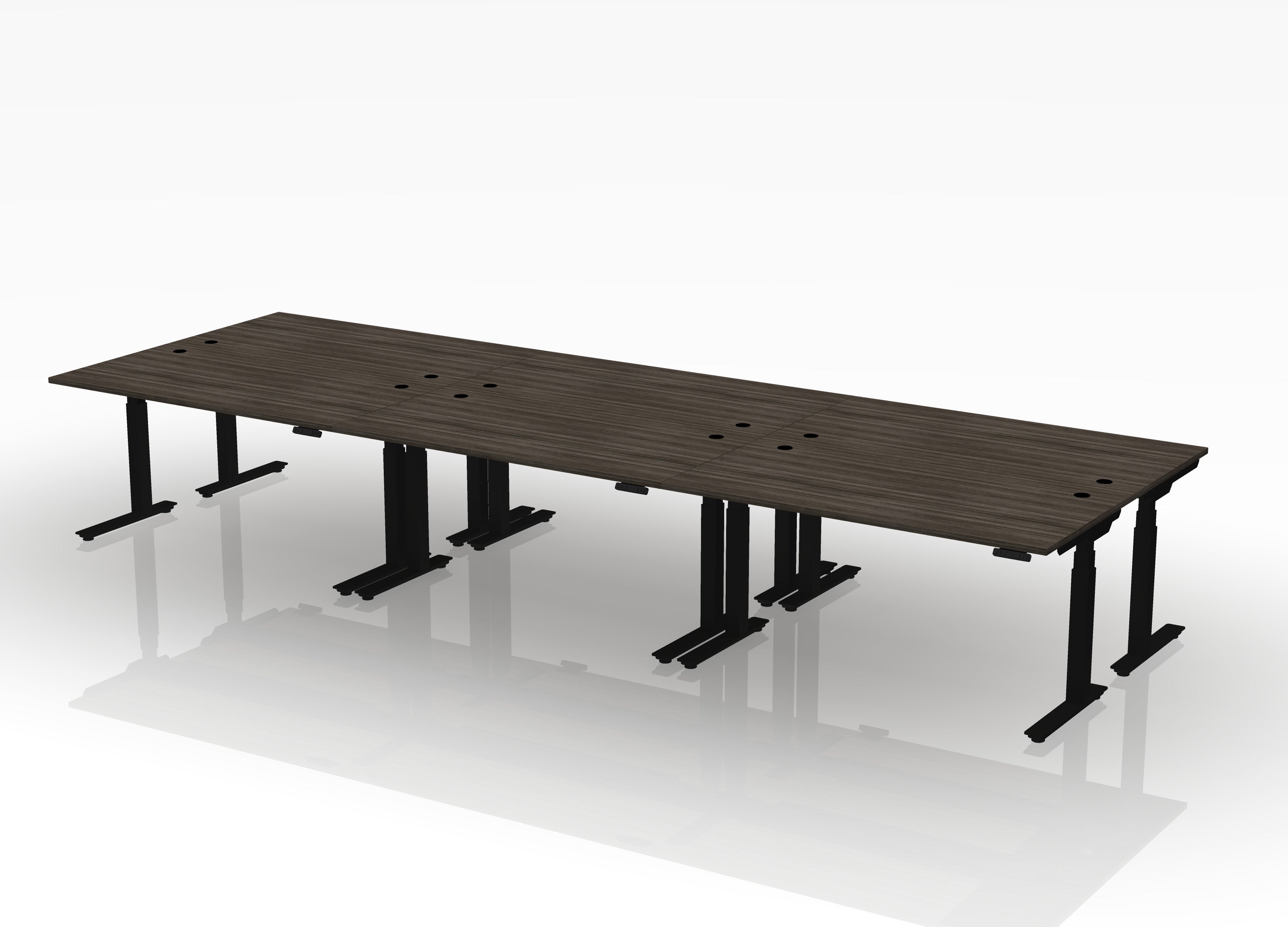 BOOST Workstation Straight (sit to stand) - Pod of 6 - With Dividers