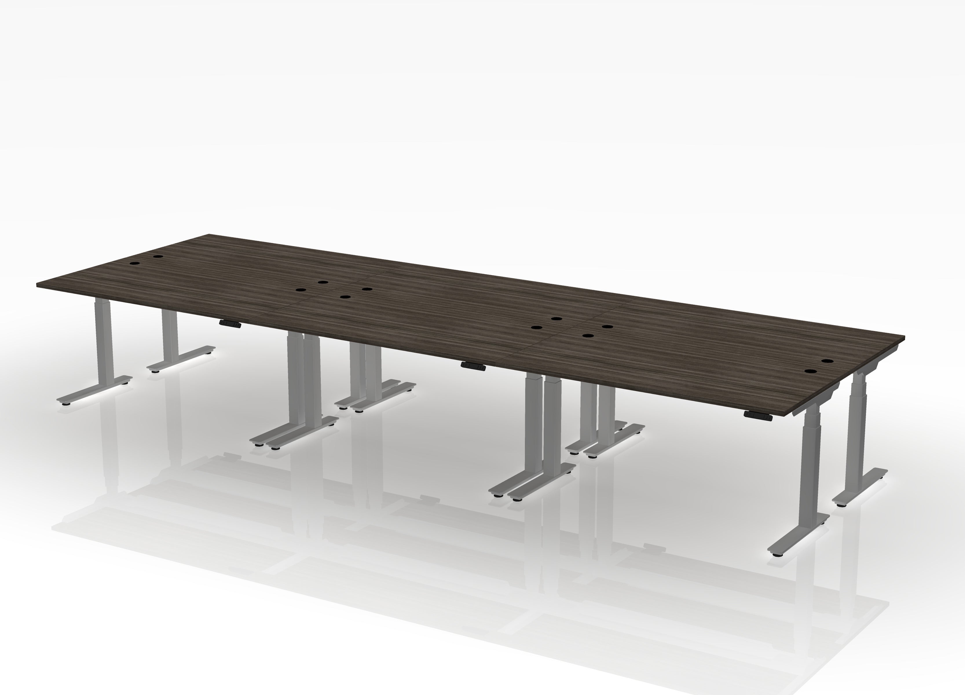 BOOST Workstation Straight (sit to stand) - Pod of 6 - With Dividers