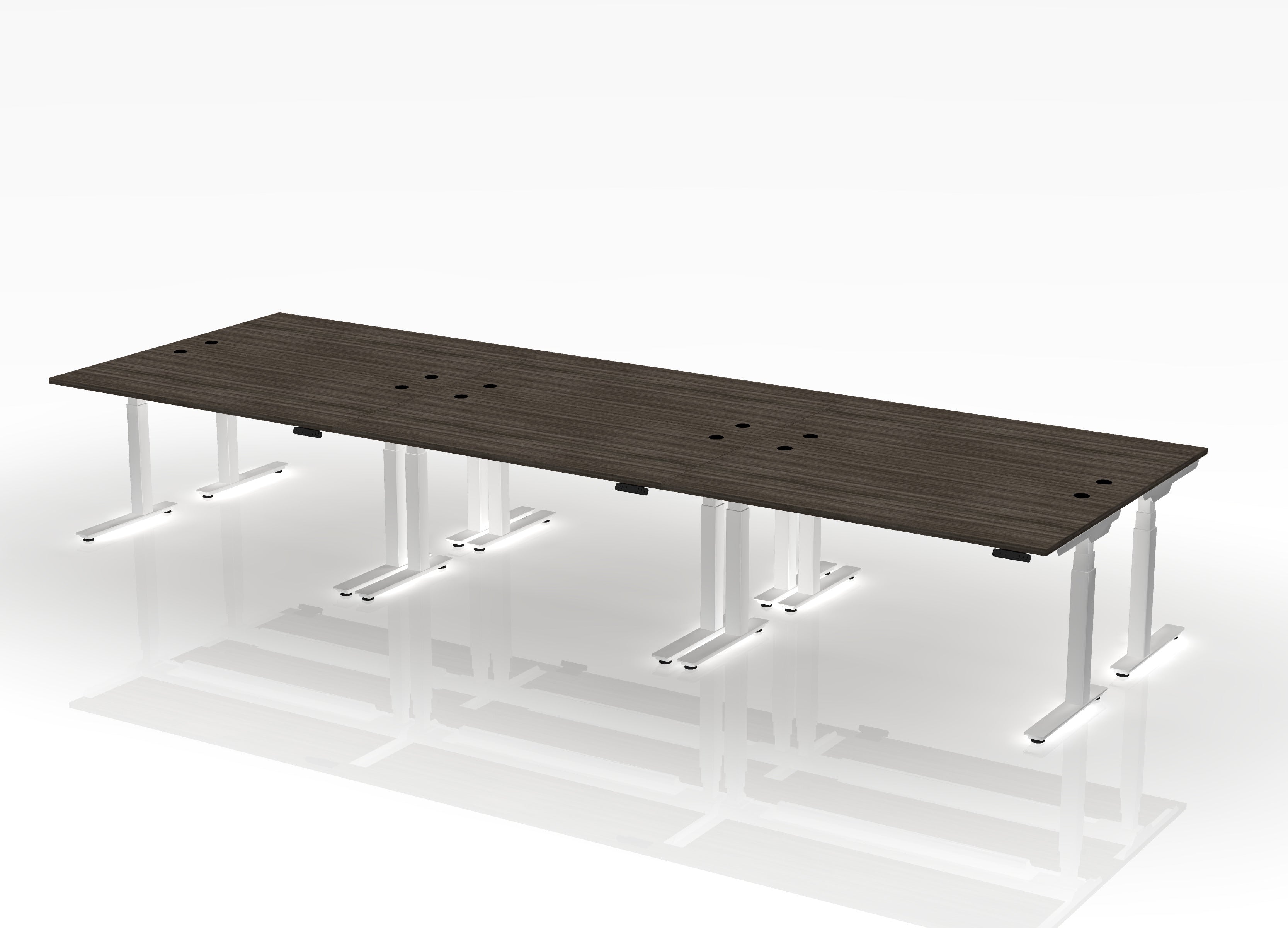 BOOST Workstation Straight (sit to stand) - Pod of 6 - With Dividers