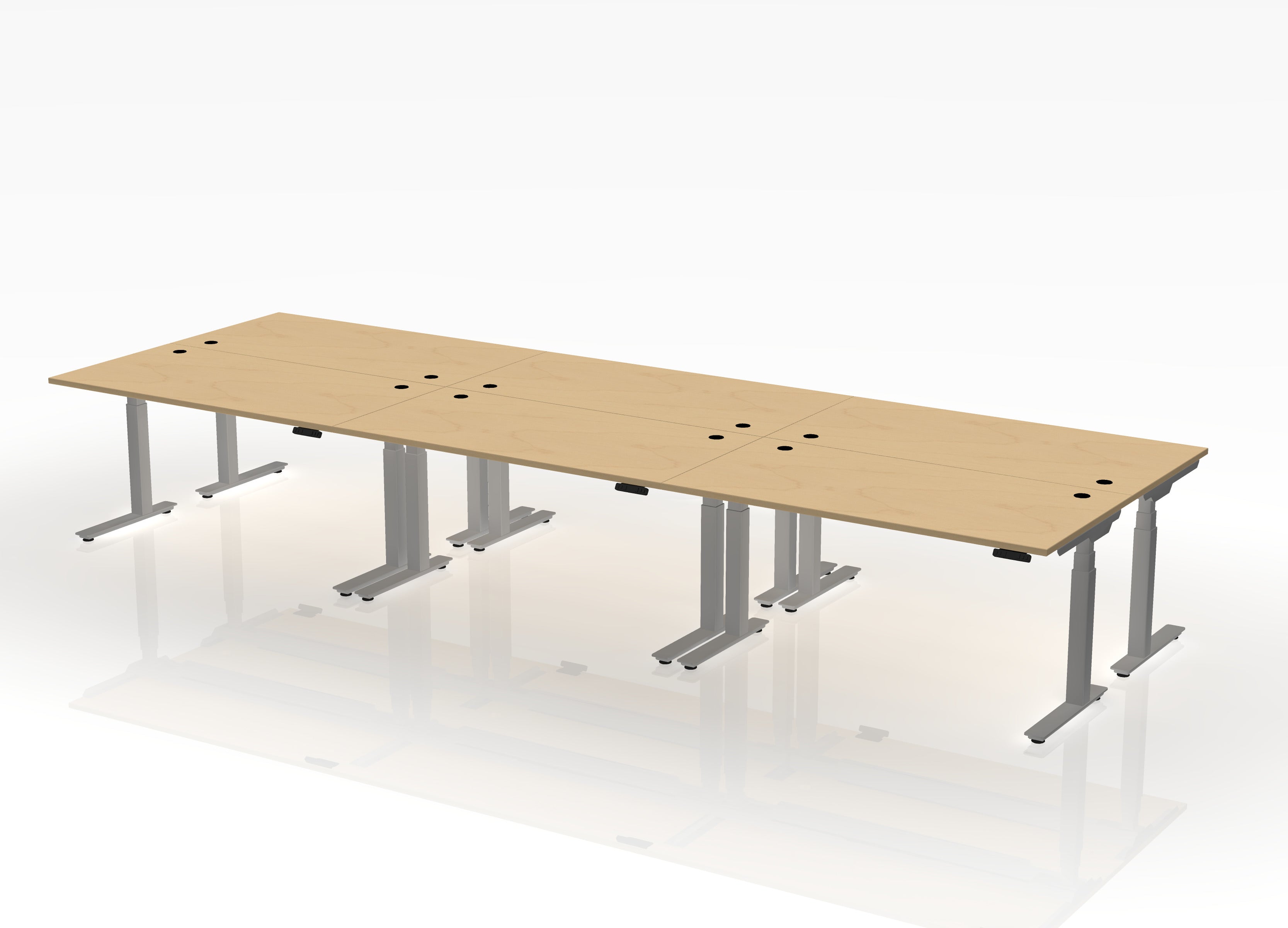 BOOST Workstation Straight (sit to stand) - Pod of 6 - With Dividers