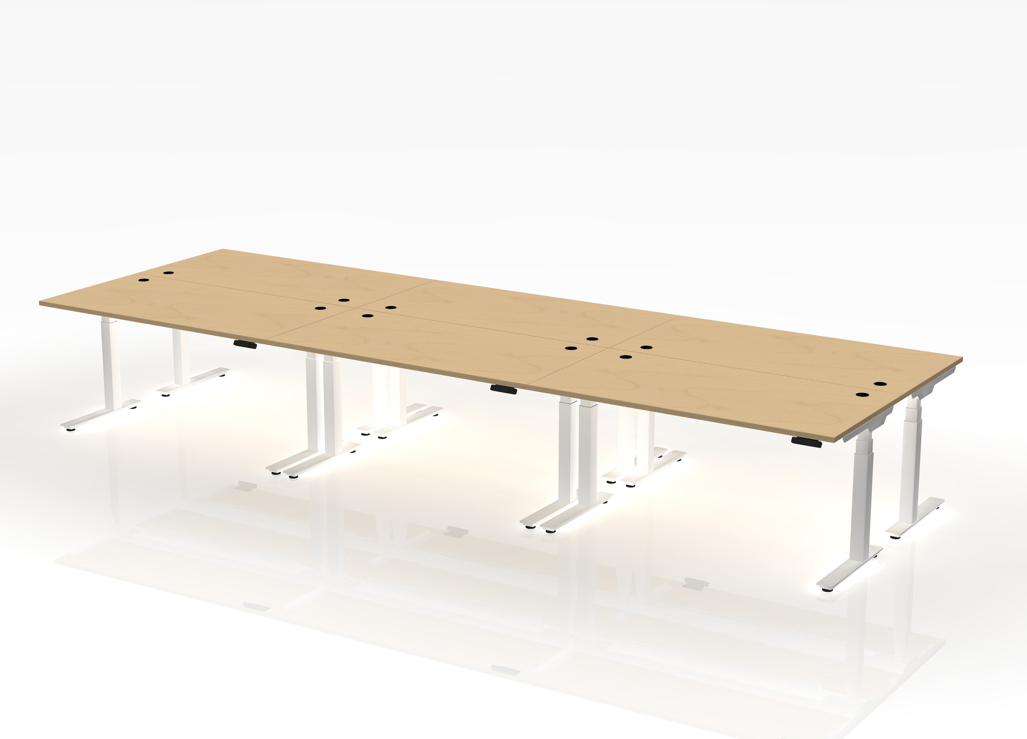 BOOST Workstation Straight (sit to stand) - Pod of 6 - With Dividers