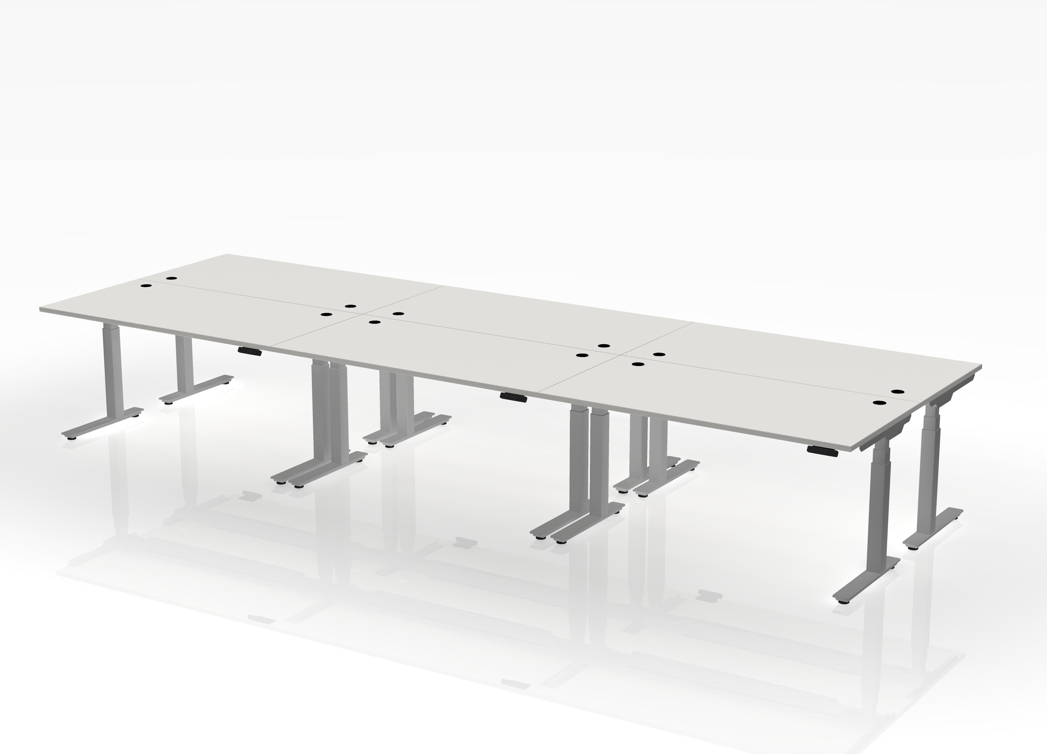 BOOST Workstation Straight (sit to stand) - Pod of 6 - With Dividers