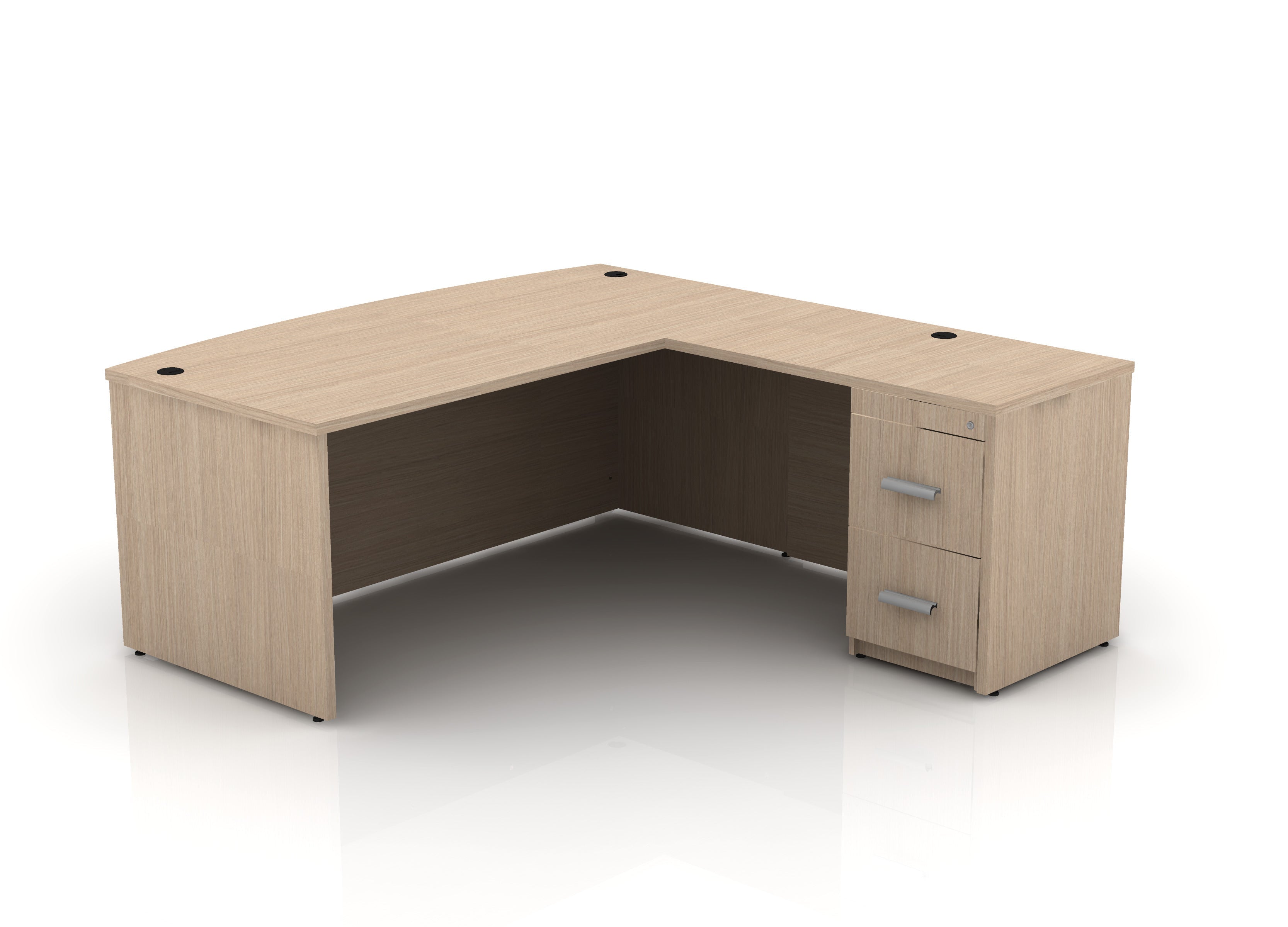 EDGE 71" Bow-Front L-Shape Desk