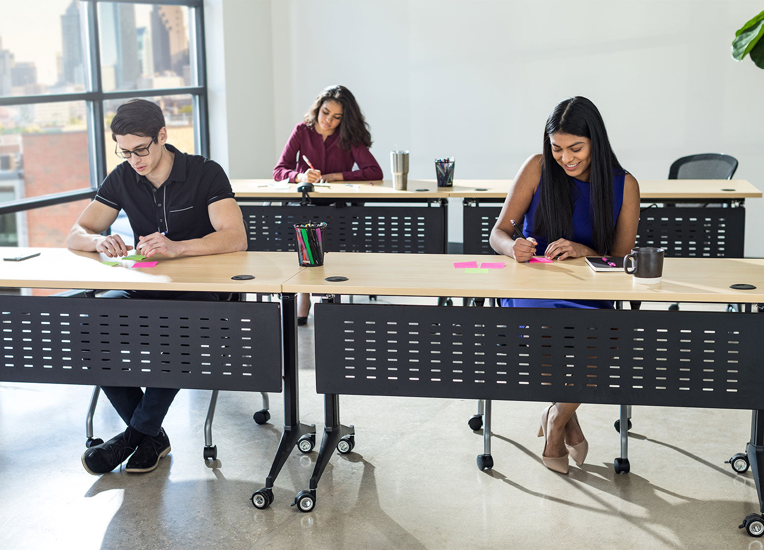 Optima Training Table with Modesty Panel