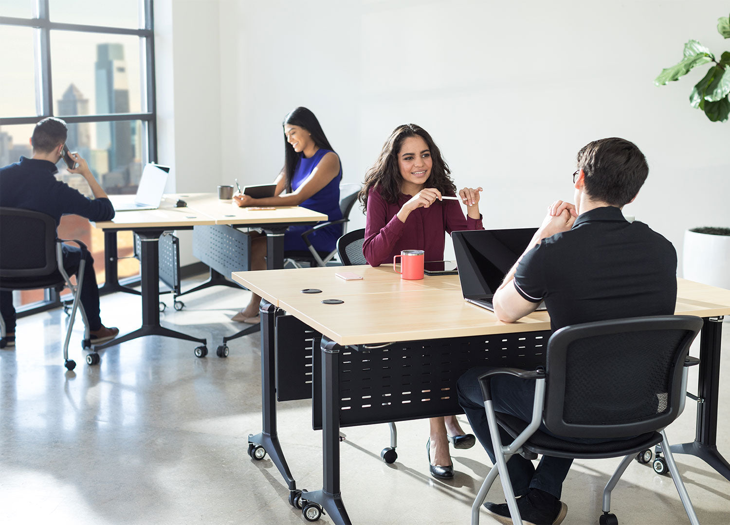 Optima Training Table with Modesty Panel