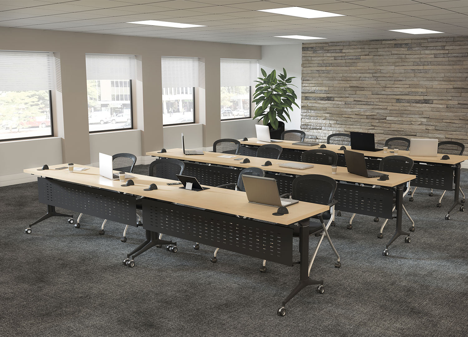 Optima Training Table with Modesty Panel
