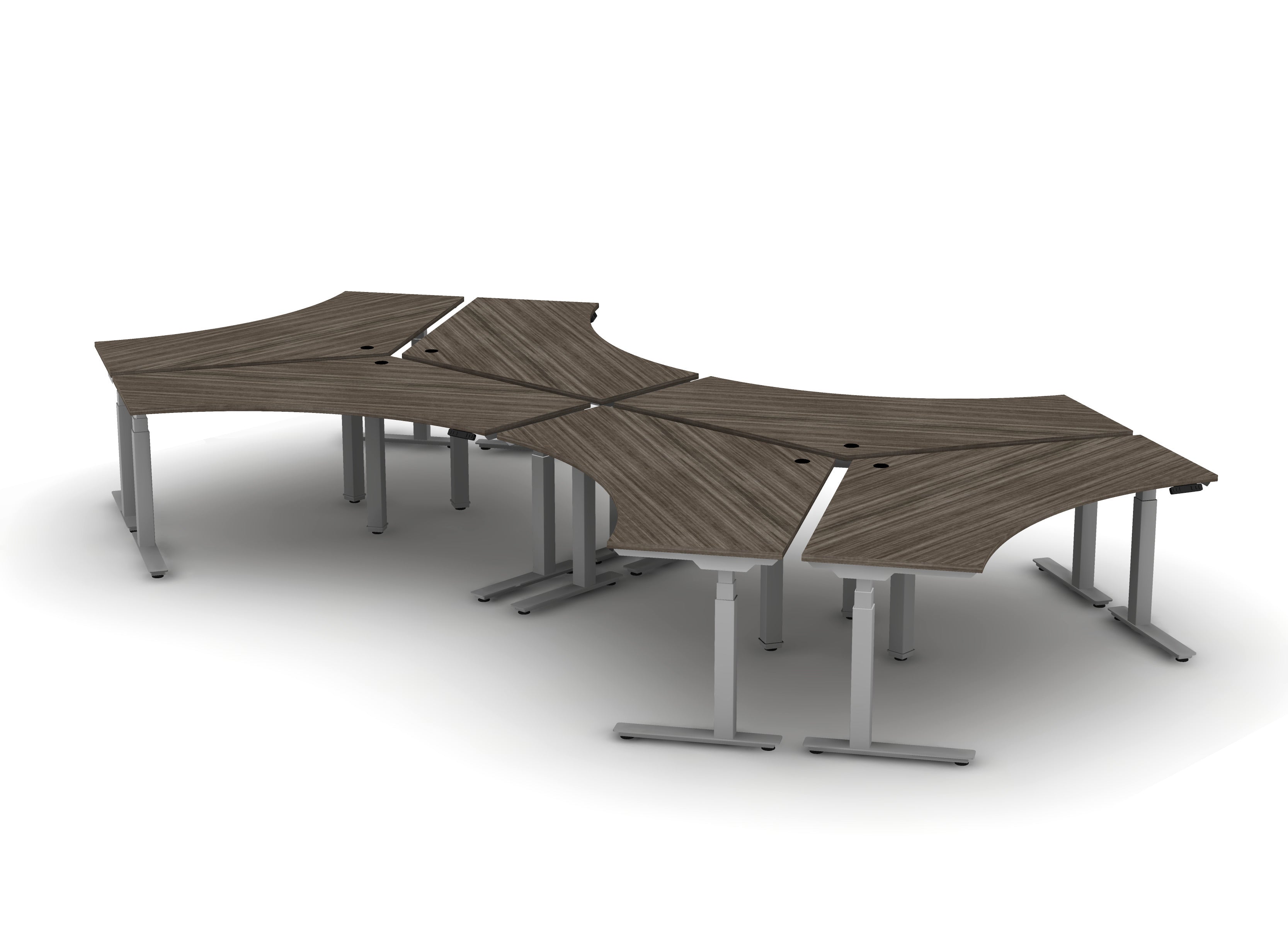 BOOST 120 Degree Workstation (sit to stand) - Pod of 6