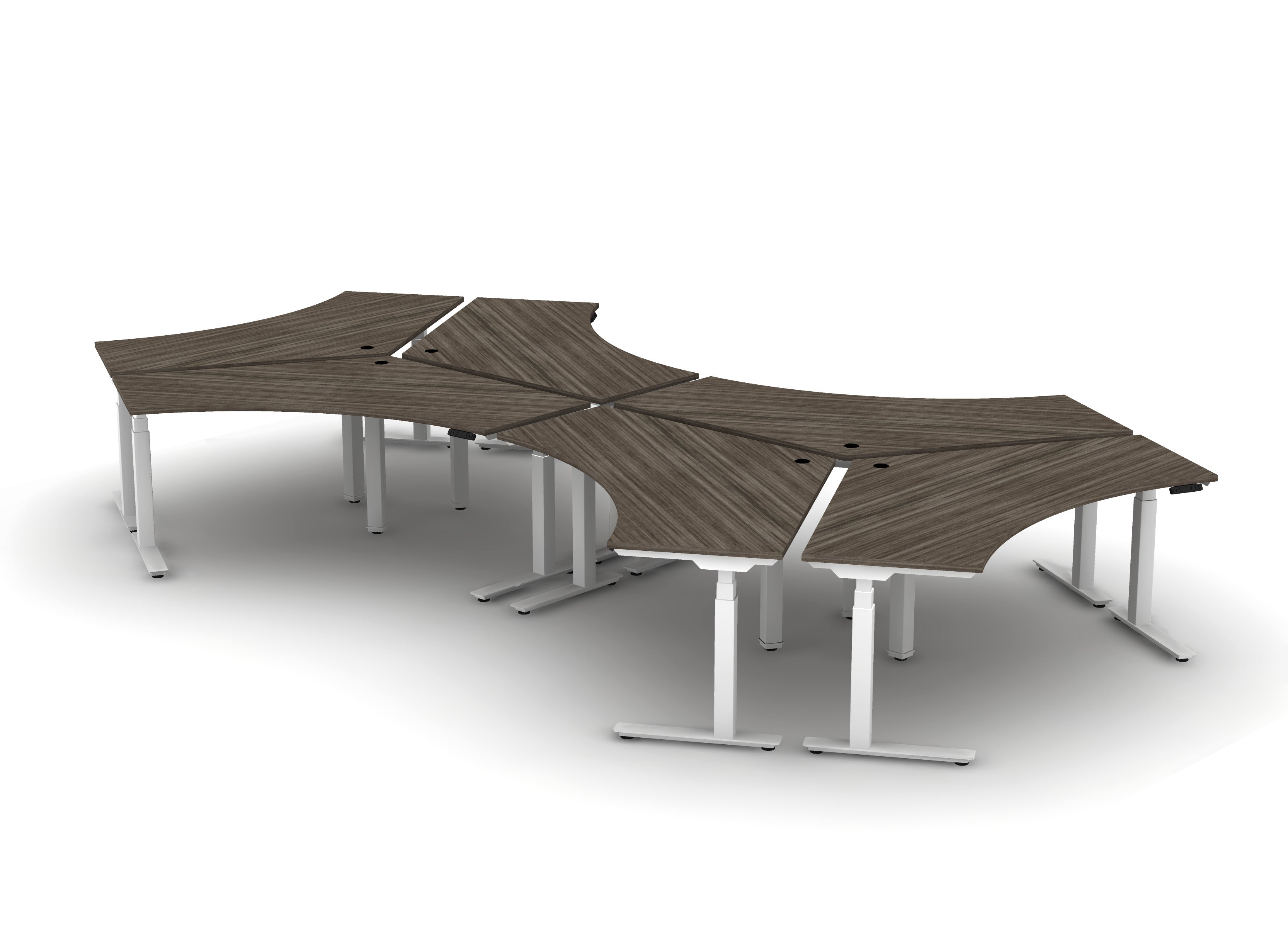BOOST 120 Degree Workstation (sit to stand) - Pod of 6