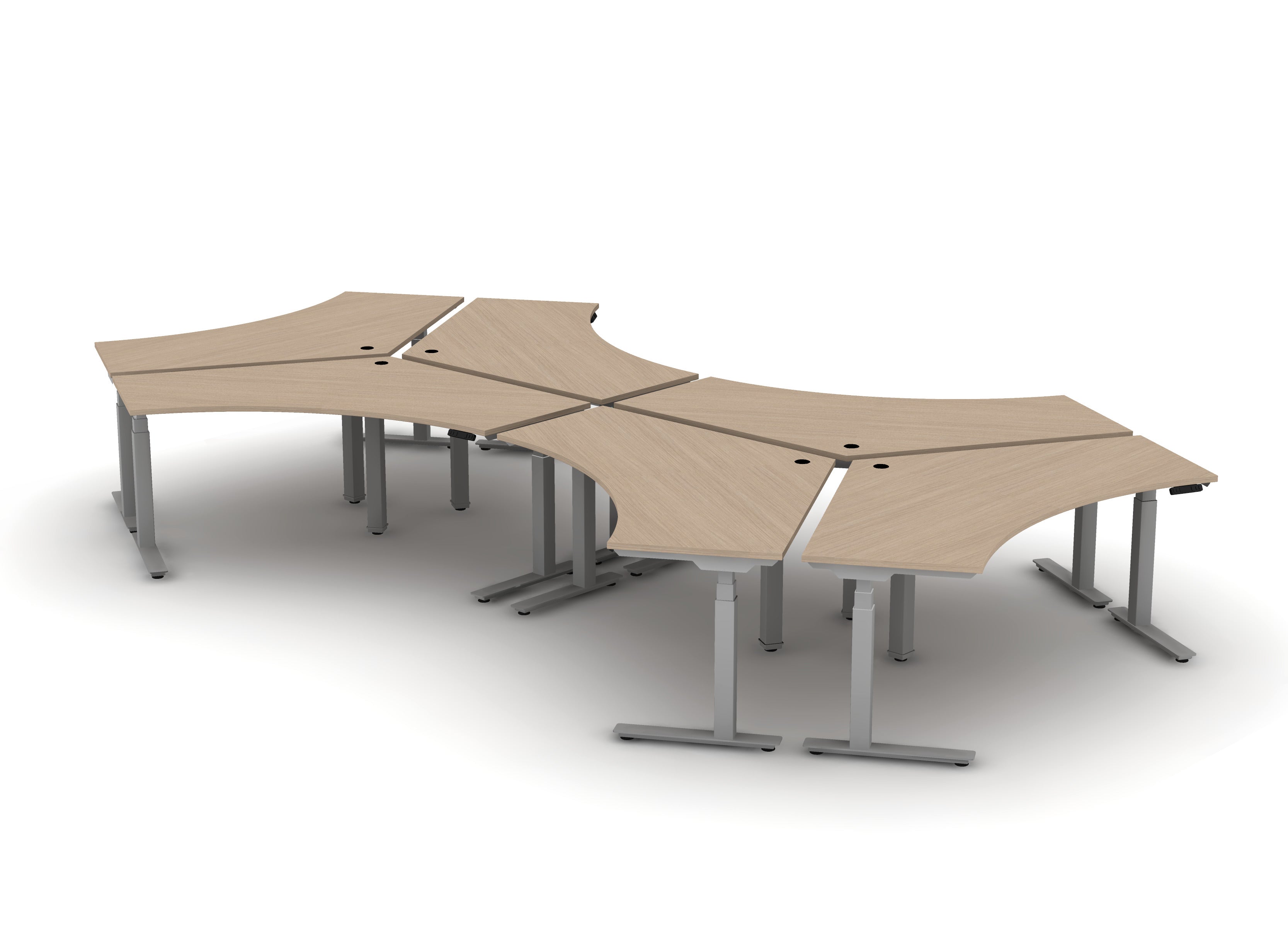 BOOST 120 Degree Workstation (sit to stand) - Pod of 6