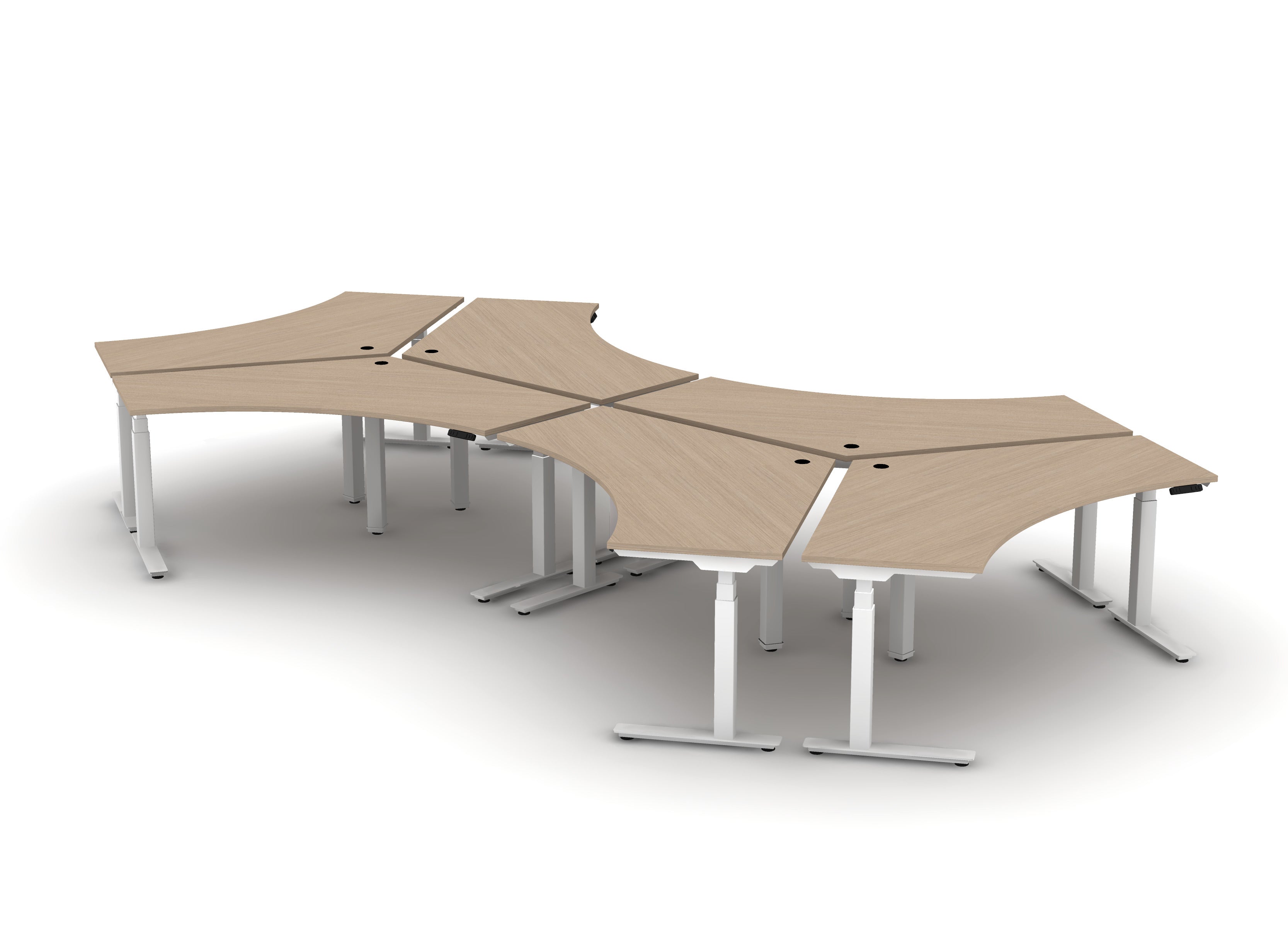 BOOST 120 Degree Workstation (sit to stand) - Pod of 6